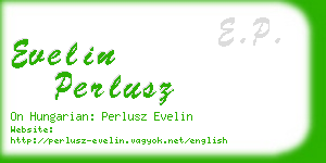 evelin perlusz business card